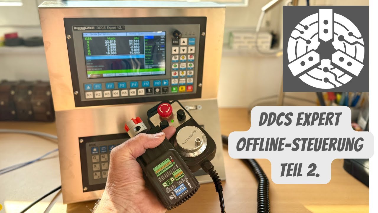 CNC Offline Steuerung DDCS Teil 2: Handrad und Achsmotor einstellen.