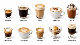 Every Coffee Drink Explained ☕ 10 Popular Coffee Types You Must Know!
