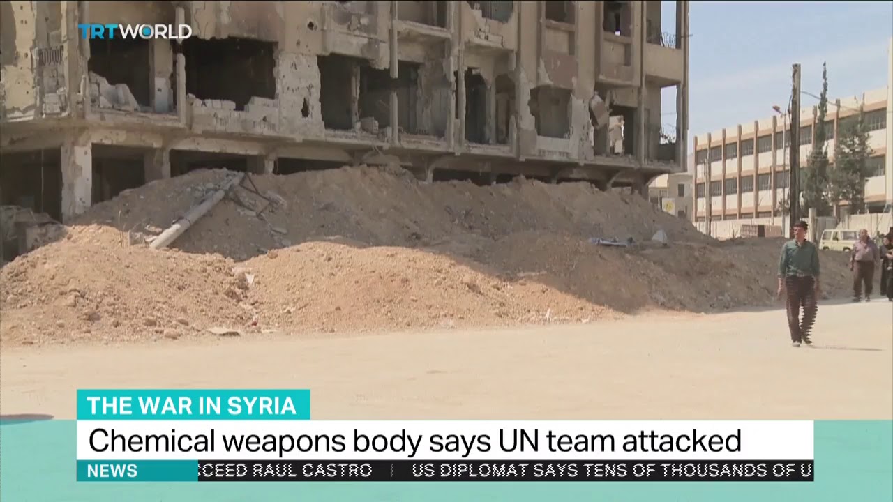Chemical weapons body says UN team attacked in Syria - YouTube