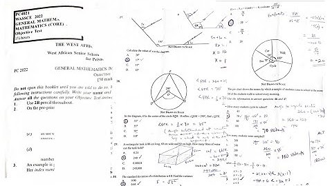 WASSCE 2022 November General Mathematics paper 1 Objective Test complete solution