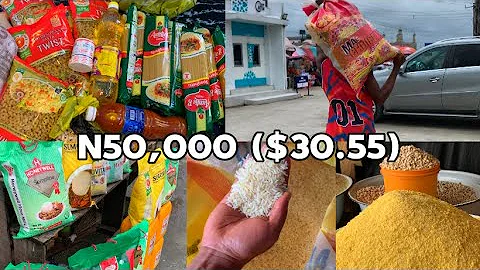 See what ₦50,000 ($30.55) got me in a Nigerian Market | Current cost of foodstuff