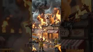 A tiny fire crew. One fearless mission. 🐱🚒❤️