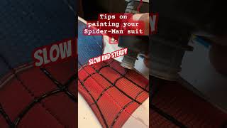 Puffy Painting your Spider-Man suit🕸️  #spiderman #marvel #cosplay