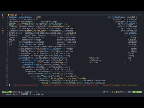Bad Apple played on Neovim
