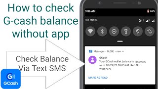 how to check gcash balance without app || check gcash balance via sms text screenshot 2