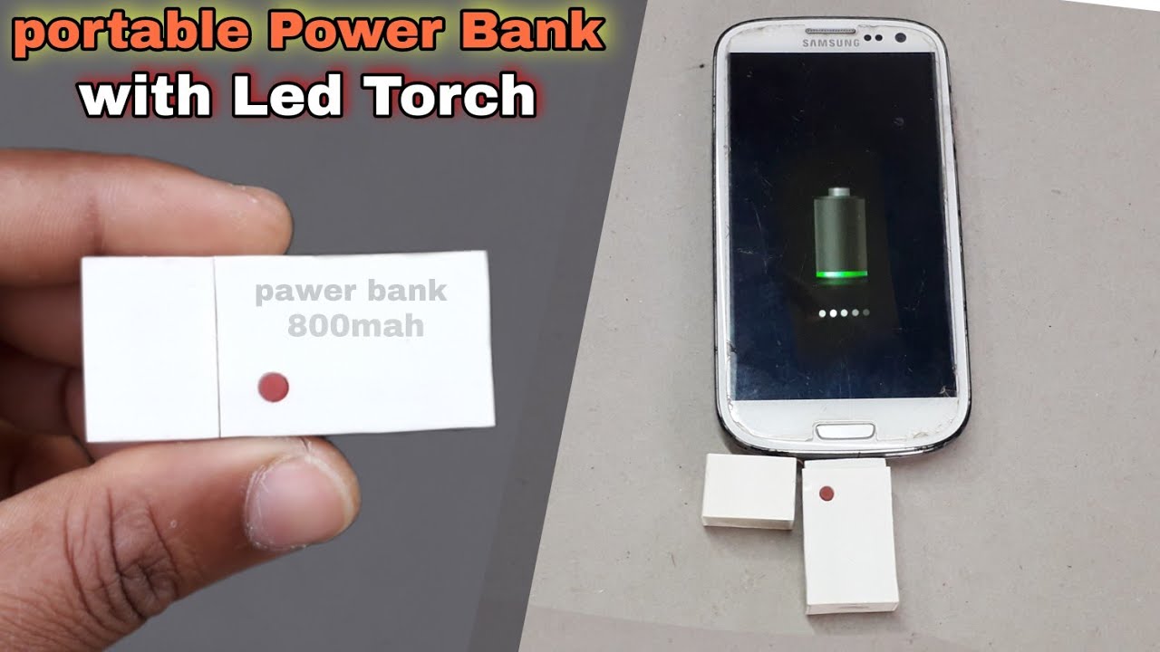 Mini Portable Fast Charging Power Bank with Led Torch Light mini