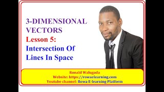 5-INTERSECTION OF LINES IN SPACE AND THE ANGLE BETWEEN THEM
