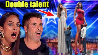 America's Got Talent , Shocking Couple talent excites judges with Giant love wins Golden Buzzer