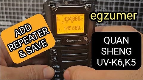 Egzumer , UV-K5 add Repeater Save to memory