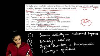 SPOM (SET B) SCPM : Question on value chain analysis (chapter 1)