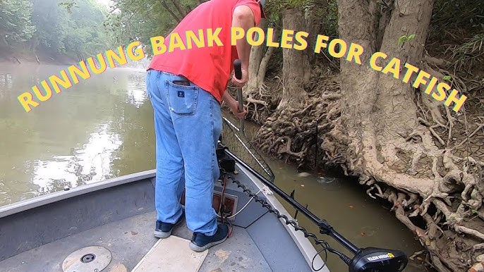 How to Make Fiberglass Bank Poles for Big Catfish - diddy poles limb lines  