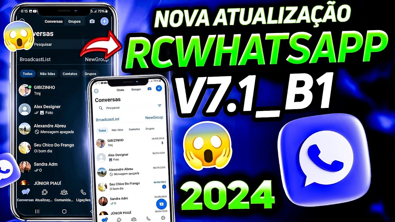 SAIU!!😱 NOVA ATUALIZAÇÃO WhatsApp rc IOS | WHATSAPP IGUAL DO IPHONE NO ...