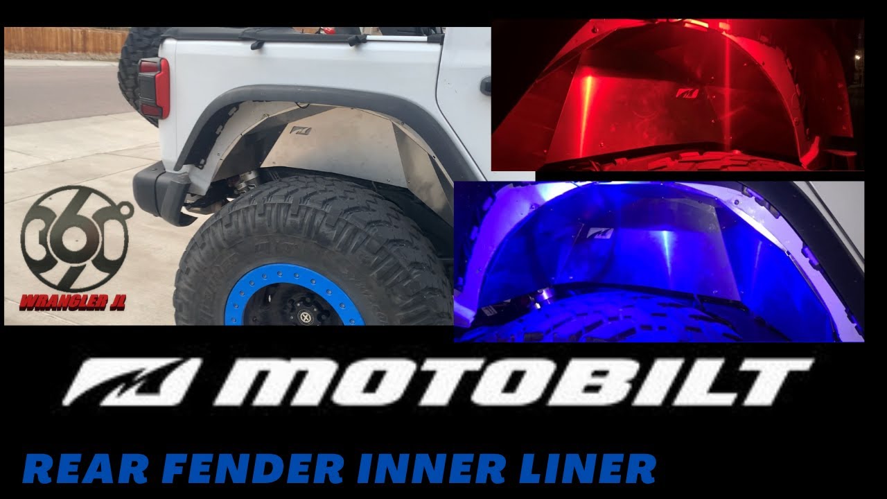 WRANGLER JL MOTOBILT Rear Inner Fender Liner Install YouTube