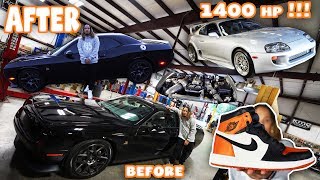 THE FASTEST CAR I'VE EVER SEEN (1400 HP) !!! EARLY SNEAKER FIRST LOOK & TINTING MY CHALLENGER !!!