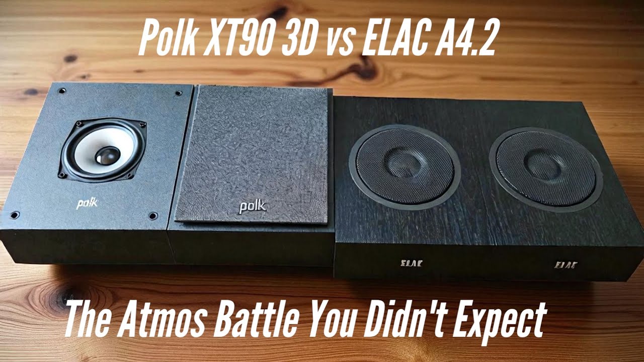        Polk XT90 vs ELAC Debut 2.0 A4.2 — Which Fits Your Home Theater Better? #sound #dolbyatmos  