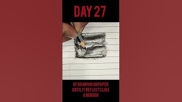 Day 27 of drawing on paper until it reflects like a mirror #diy #diyfun #asmr #diycrafts #sketching