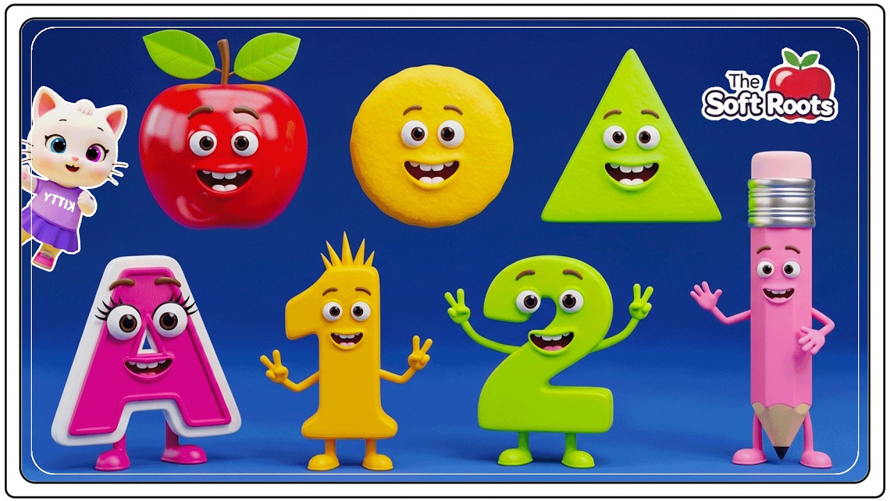 Preschool Learning activities for 3 year olds at home | Learn ABC Phonics Shapes Numbers Colors 🌈 thumbnail