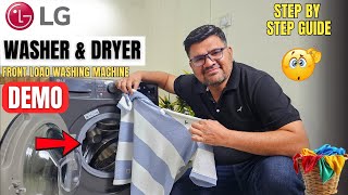 LG WASHER DRYER DEMO ⚡HOW TO USE LG Washer Dryer Demo ⚡LG Washer Dryer Demo in Hindi