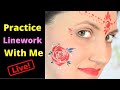Practice Face Painting With Me – Linework, Simple Rose And More [Live Art Practice]