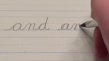 How to write "and" in cursive