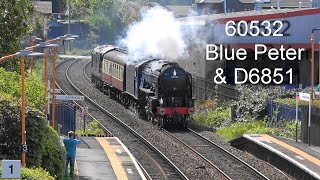 60532 Blue Peter & D6851 on first main line run. Rowley Regis & Langley Green, 30/04/24.