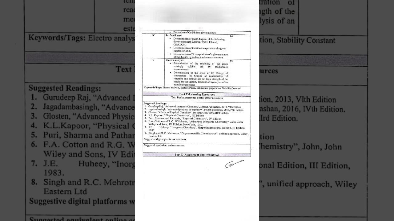 chemistry core-2 syllabus/BSc 4th year/both language/ According NEP/2024-25
