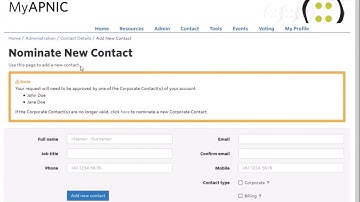 How to nominate additional contacts
