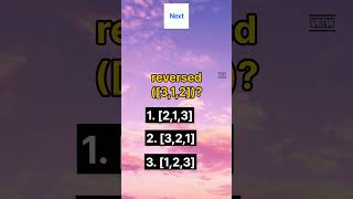 Let's learn about reversed function of Python #quiz #python #pythontutorial #pythonlearning #python3