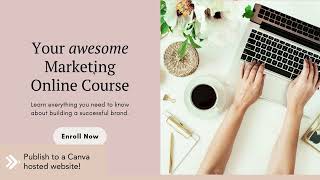 Online Course Sales Page Template - How to edit and publish in Canva
