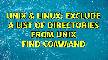 Unix & Linux: Exclude a list of directories from unix find command