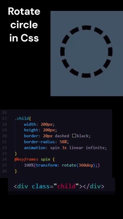 Rotate circle in Css animation - YouTube
