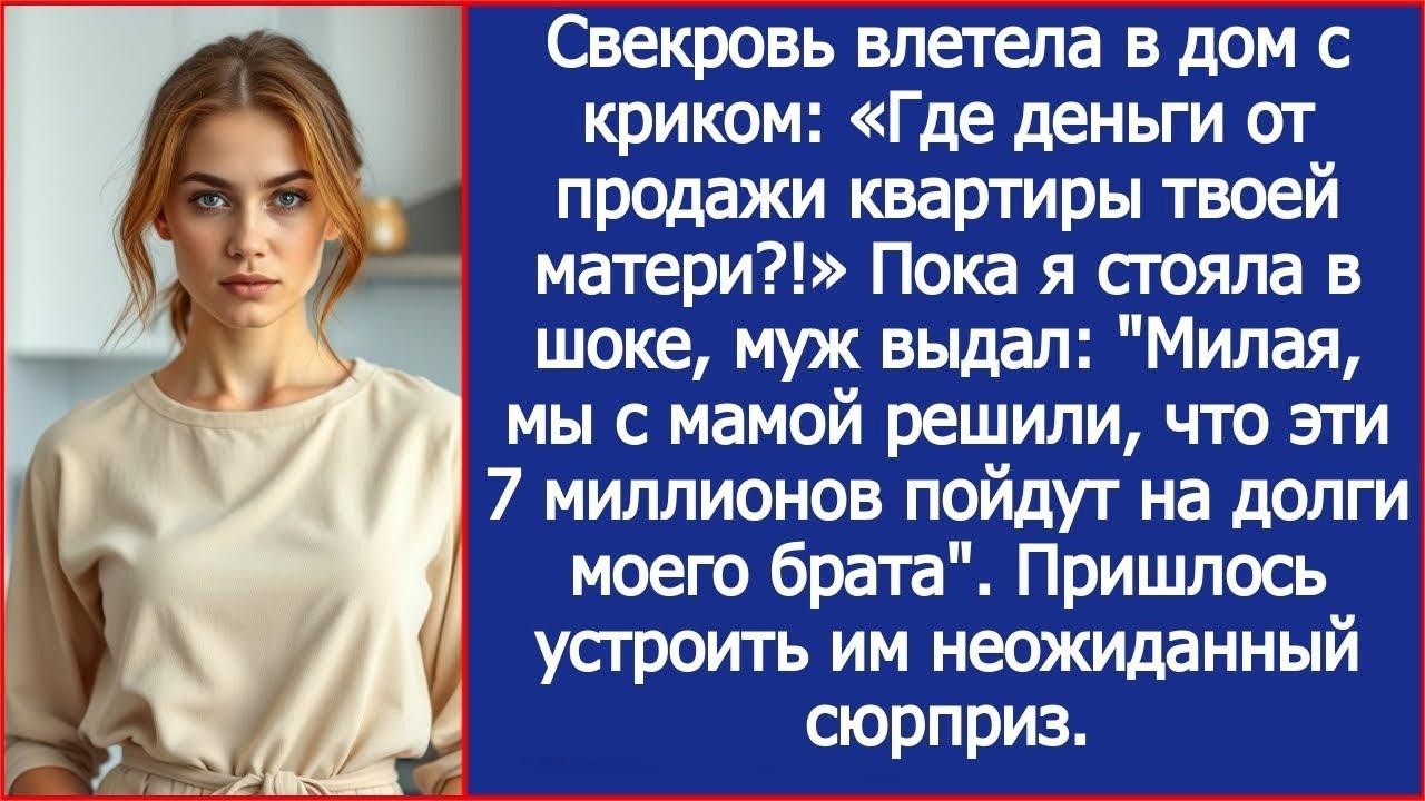 Свекровь влетела в дом с криком «Где деньги от продажи квартиры твоей матери!»