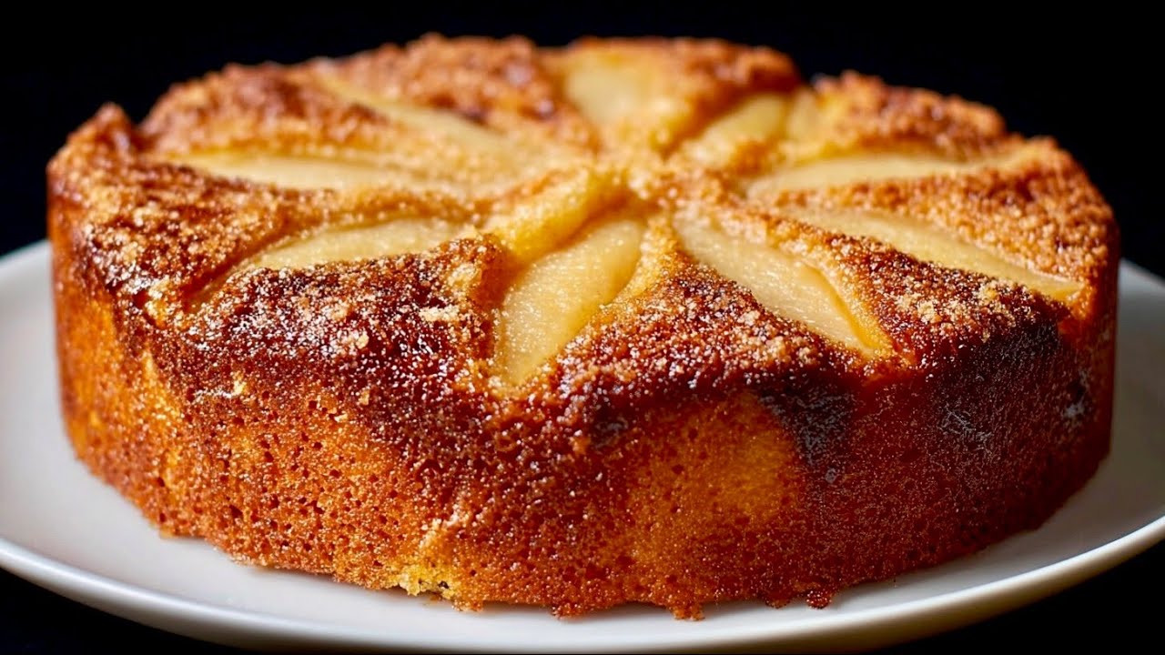 Божественный грушевый пирог 😋, который тает во рту! Простой и вкусный! Рецепт за 10 минут!