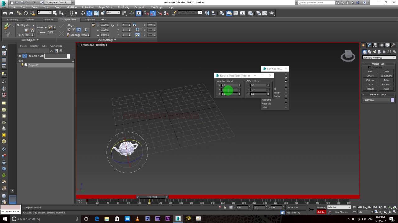 Basic Animation in 3ds max 2015 Tutorial In Hindi - YouTube