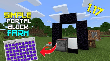 EASY 1.17 Nether Portal Block Farm in Minecraft Bedrock (MCPE,Xbox,Windows,Switch,PS)