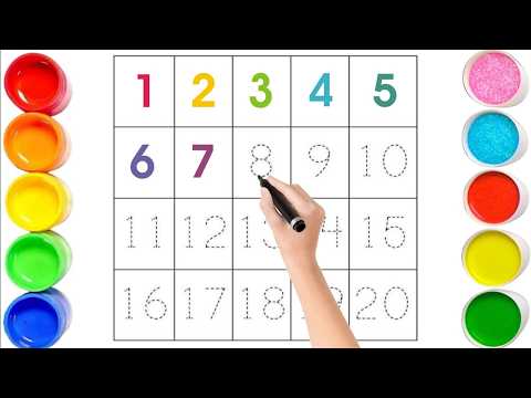 Learn to Count 1 to 20 | ABC A to Z | 2D Shapes | Coloring Pages Collection | Kids Learning Video