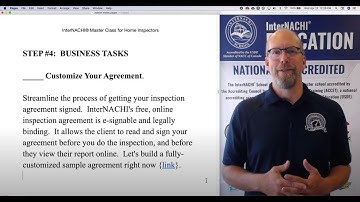 Master Class for Home Inspectors: Step 4, Customize Your Agreement