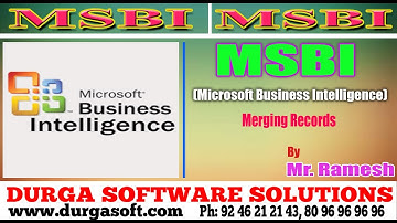 MSBI Tutorial || Merging Records by Ramesh