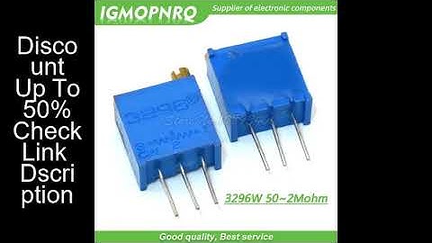 100pcs 3296W Trimpot Trimmer Potentiometer 1K 2K 5K 10K 20K 50K 100K 200K 500K 1M 100R 200R 500R 329