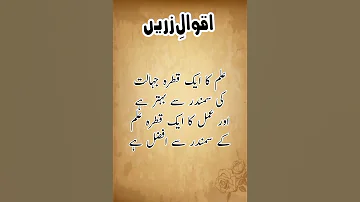 Ilm Ka 1 Qatrah || Aqwal E Zareen || Golden Words || #Shorts || TaleemForum