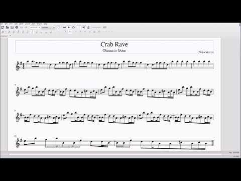 Crab Rave Sheet Music Easy