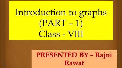 CLASS- VIII, SUBJECT- MATHS, TOPIC- Introduction to graphs (Part-1) , RAWAL PUBLIC SCHOOL