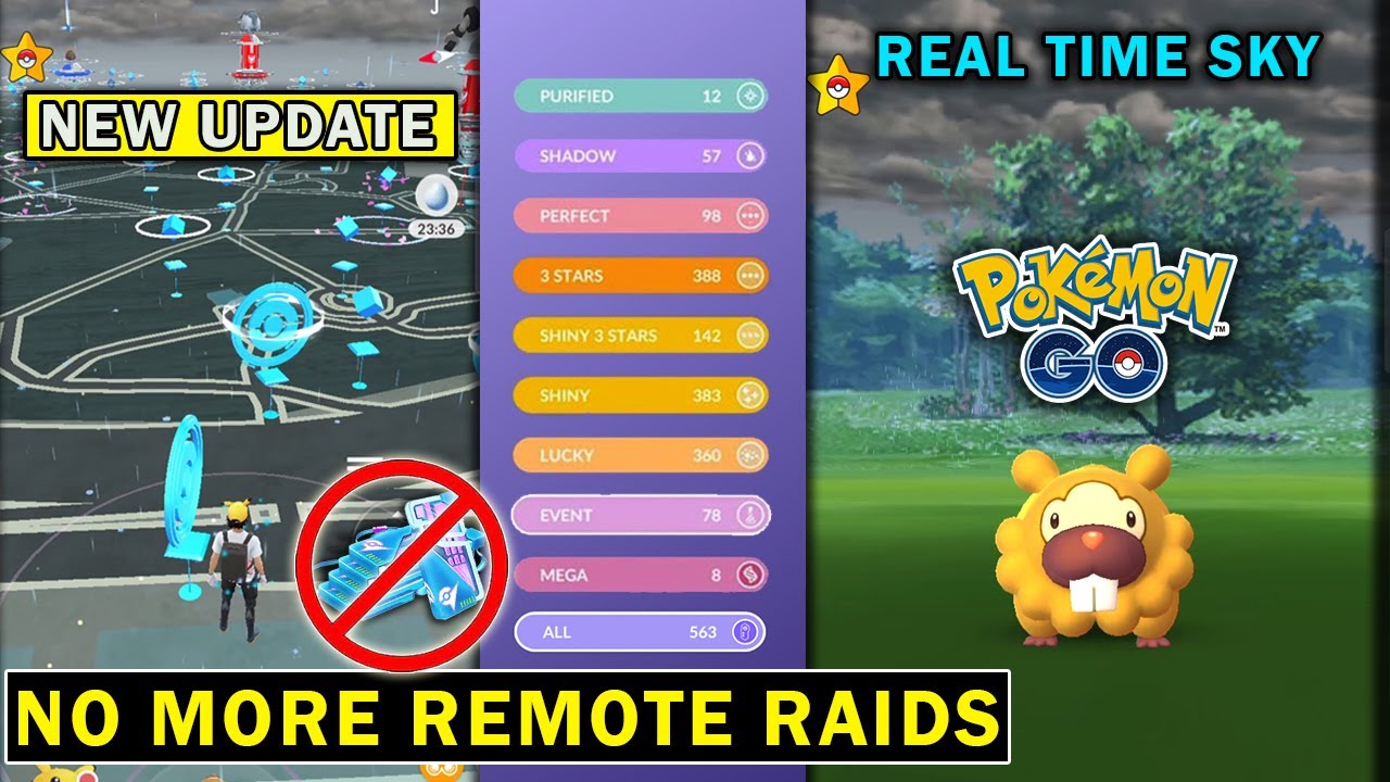 Pokemon Go New Update Real-Time Sky | No More Remote Raids | Pokedex Classification Update and More