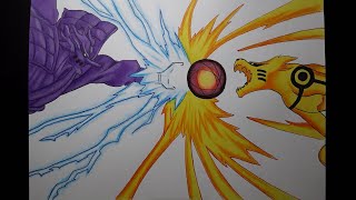 How to draw Susanoo vs Kurama - Naruto (414)