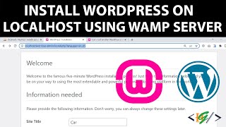 how to install wordpress on localhost wamp server | step by step installation & configuration