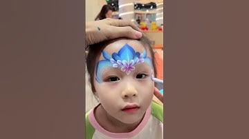1 flat brush can paint a beautiful crown  #children #drawingchallenge #facepainting #facepaint