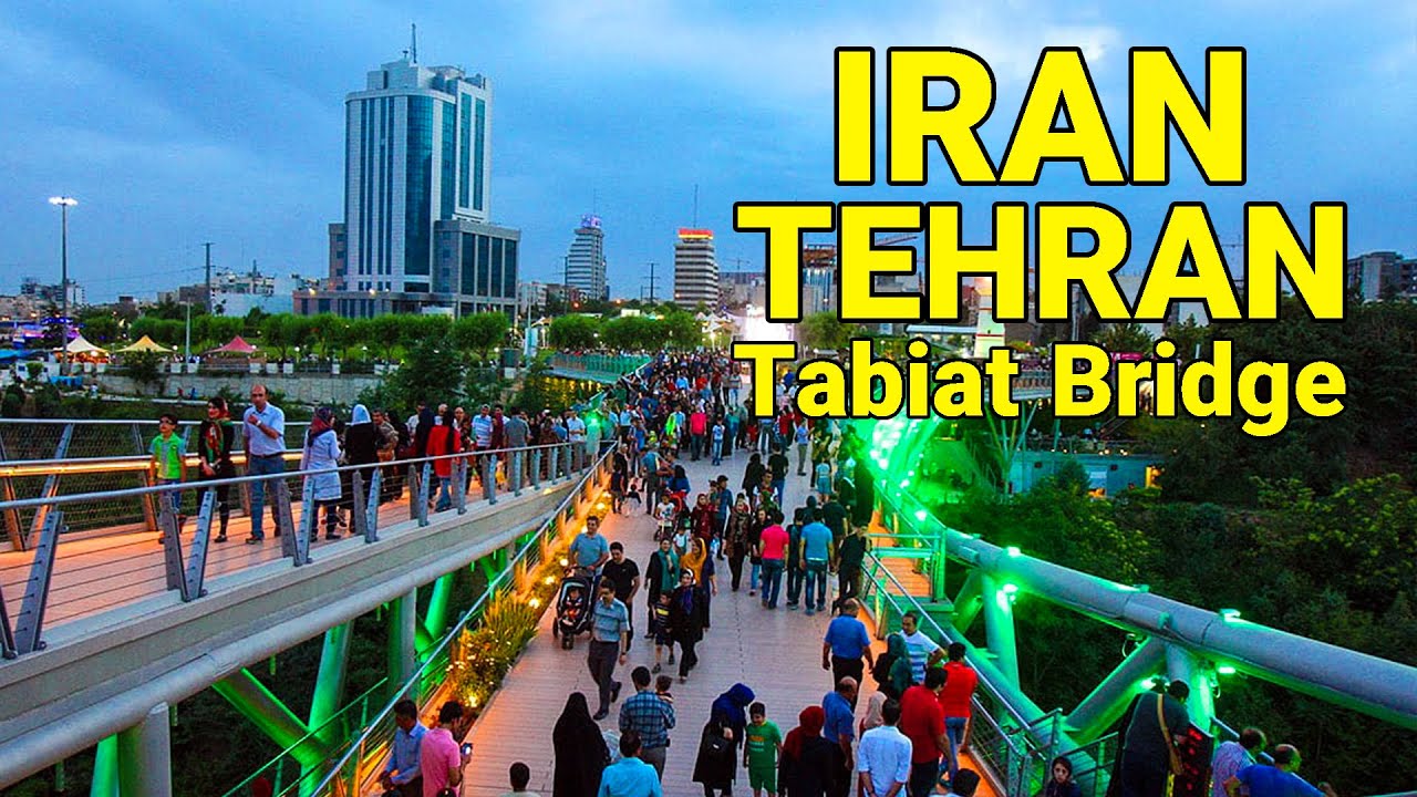 IRAN - Walking On Tabiat Bridge In Tehran City 2022 Night Walk