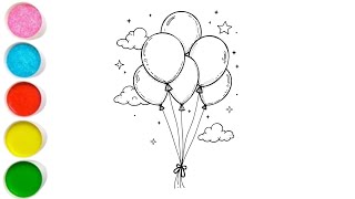 Balloon in the sky Drawing, Painting & Coloring For Kids and Toddlers_ Kids Art screenshot 5