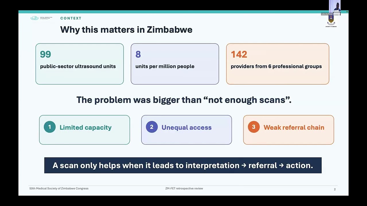 Promoting Healthy Pregnancy Through Sustainable Fetal Medicine Scale-Up in Zimbabwe - Dr C. Verenga