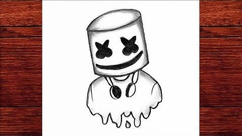 How to Draw Marshmallow - Marshmallow Picture Drawing - Easy Drawings